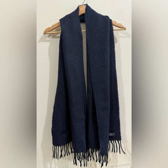 SUPERFINE Other - SUPERFINE Navy Blue Men's Knit Scarf with Fringe